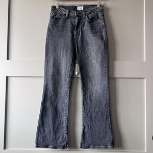 Hudson Jeans Womens 27 Black Blair High-Rise Bootcut Crop Demitria Stretch Denim
